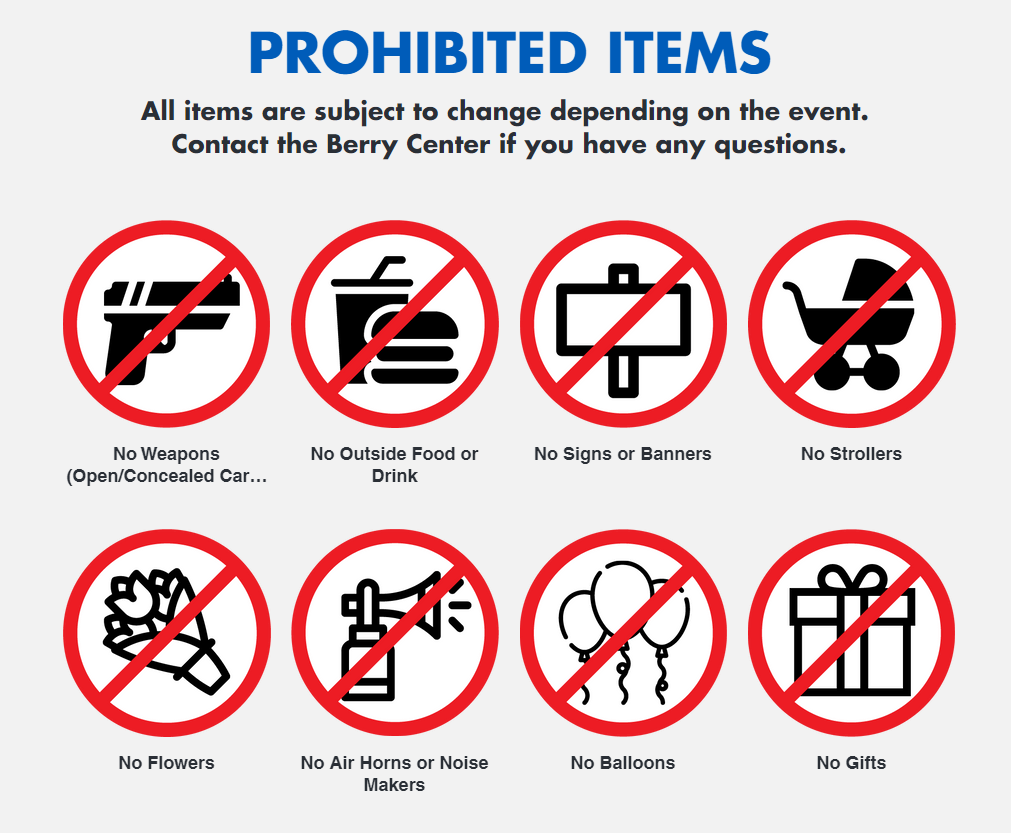 prohibited items